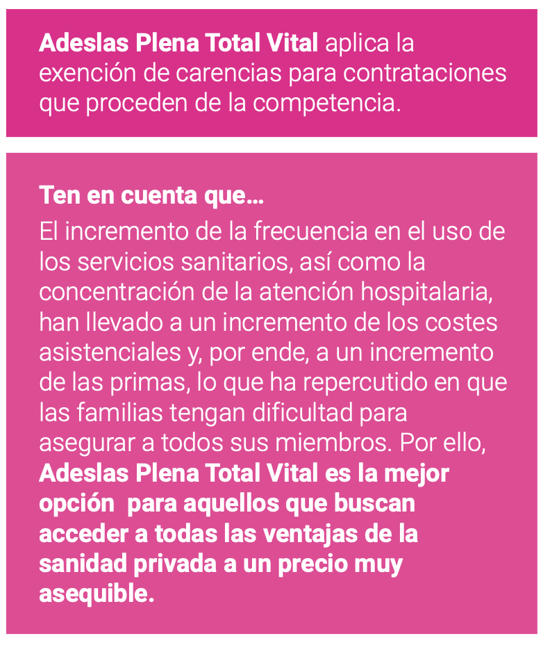 Seguro Plena Total Vital Adeslas